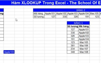 Hàm XLOOKUP tìm giá trị số lượng trong excel office 365