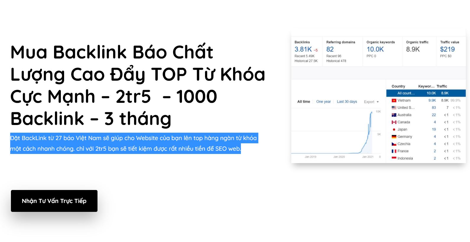 Mua Backlink Báo Việt Nam - Gói 1000 Link Giá 2tr5 Đẩy TOP
