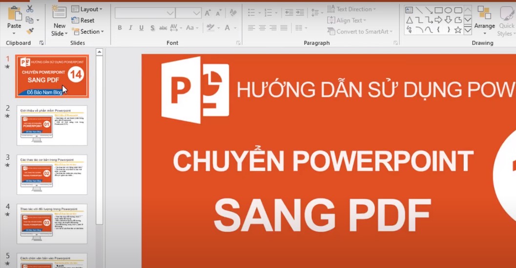 Chuẩn bị FIle Powerpoint thuyết trình hoàn chỉnh để chuyển đổi.