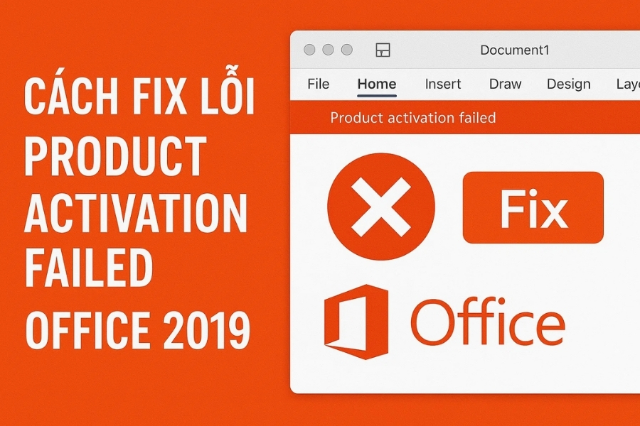 Cách fix lỗi Product activation failed Office 2019