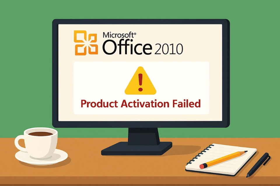 Cách thực hiện Product activation failed Office 2010