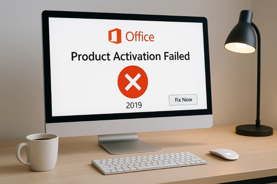 Cách thực hiện Product activation failed Office 2019