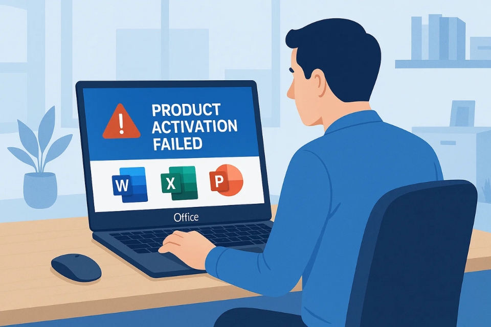 Cách thực hiện Product activation failed Office 2016
