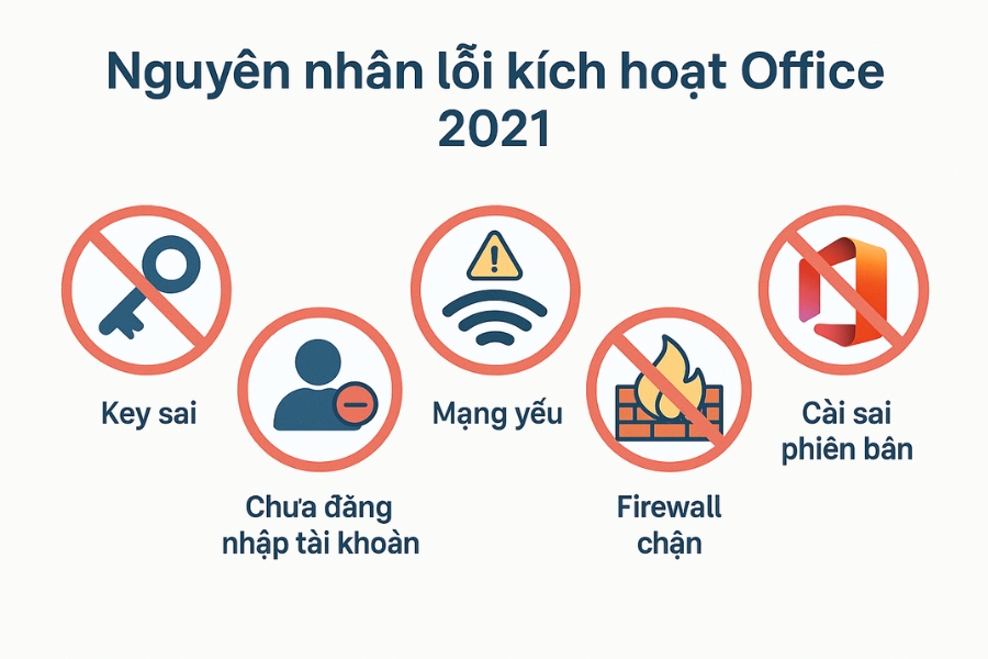 Lỗi không thể kích hoạt bản quyền Office 2021 nguyên nhân và cách xử lý