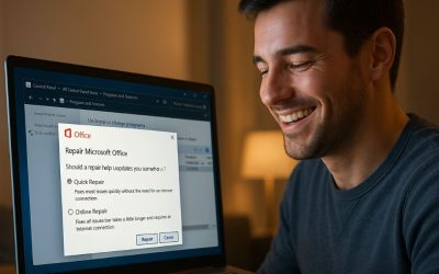 Cách thực hiện sửa office bằng Control Panel Office 2019
