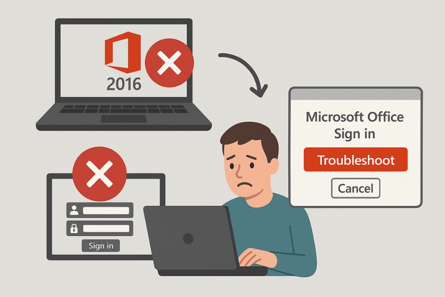 Cách Thực Hiện Khi Không Đăng Nhập Được Tài Khoản Microsoft Office 2016