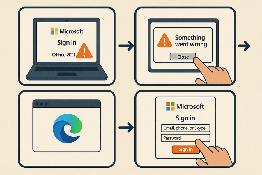Cách Thực Hiện Khi Không Đăng Nhập Được Tài Khoản Microsoft Office 2021