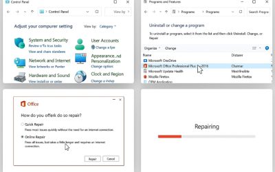Cách Thực Hiện Sửa Office Bằng Control Panel – Office 2016