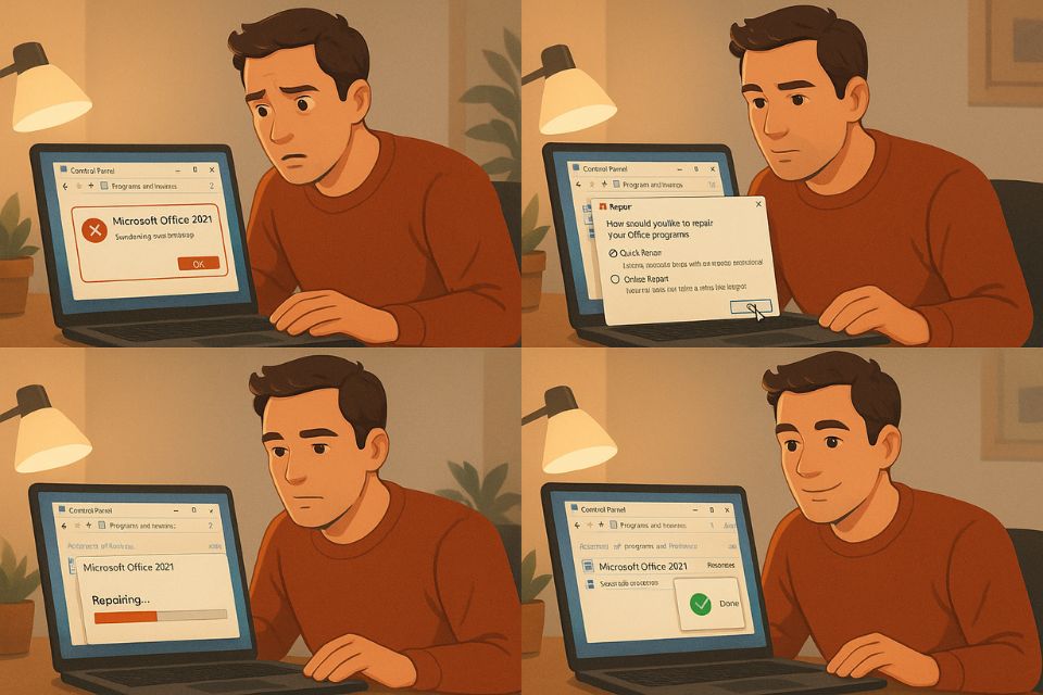 Hướng Dẫn Sửa Office Bằng Control Panel Trên Office 2021