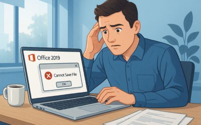 Lỗi Office 2019 không lưu được file