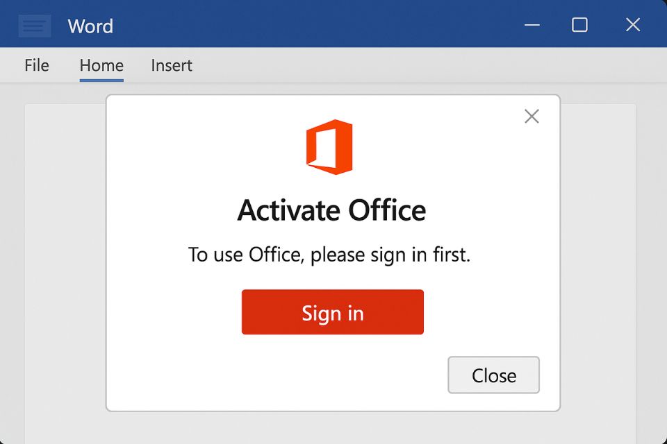Lỗi Product Activation Failed Office 2021 15