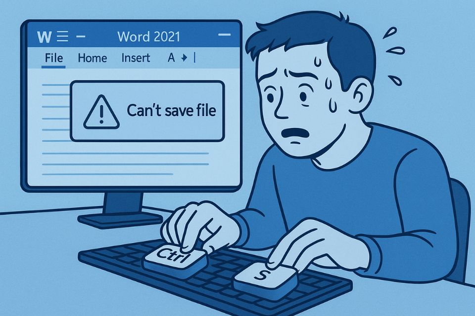Sửa lỗi Office 2021 không lưu được file