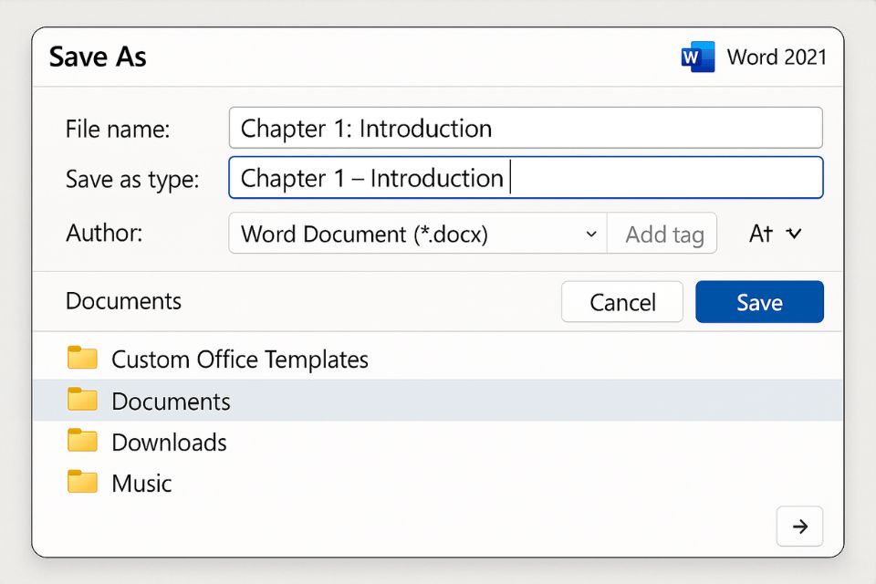 Sửa lỗi Office 2021 không lưu được file 10