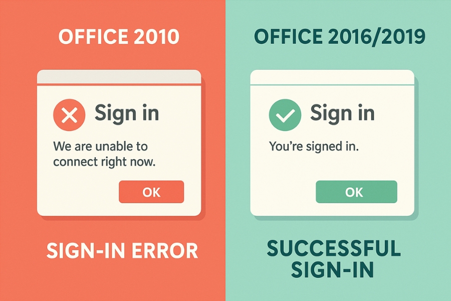 Sửa lỗi không đăng nhập được tài khoản Microsoft Office 2010