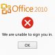 Sửa lỗi không đăng nhập được tài khoản Microsoft Office 2010