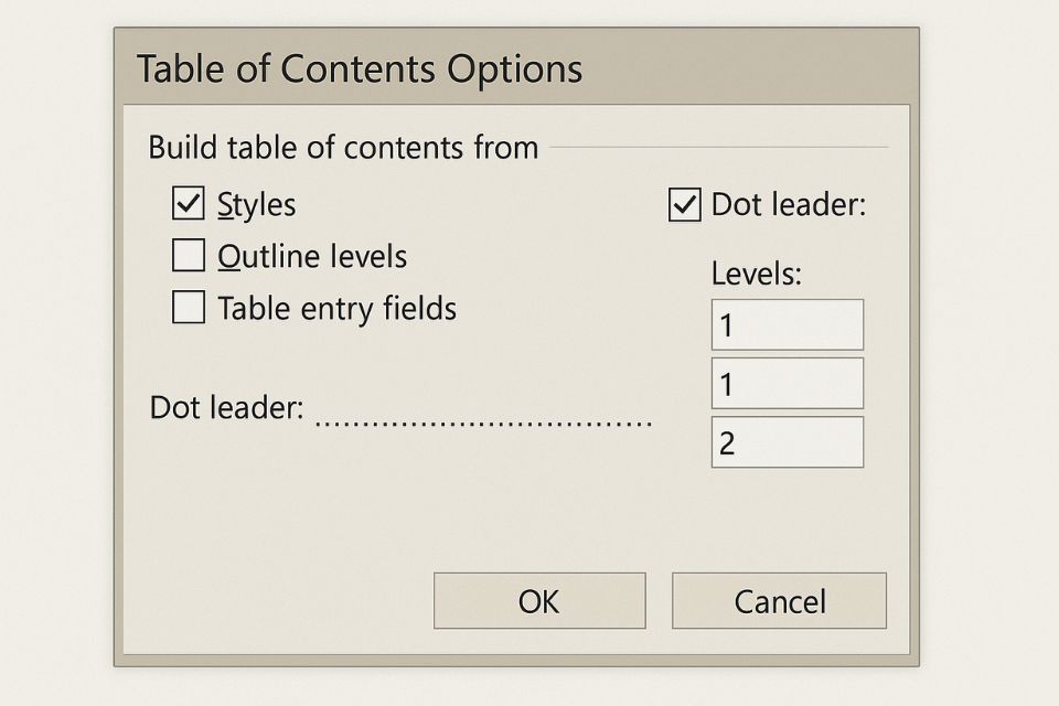 HƯỚNG DẪN SỬ DỤNG & TẠO MỤC LỤC TỰ ĐỘNG (TOC) TRONG WORD 2010 9