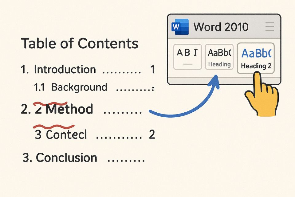 HƯỚNG DẪN SỬ DỤNG & TẠO MỤC LỤC TỰ ĐỘNG (TOC) TRONG WORD 2010 12