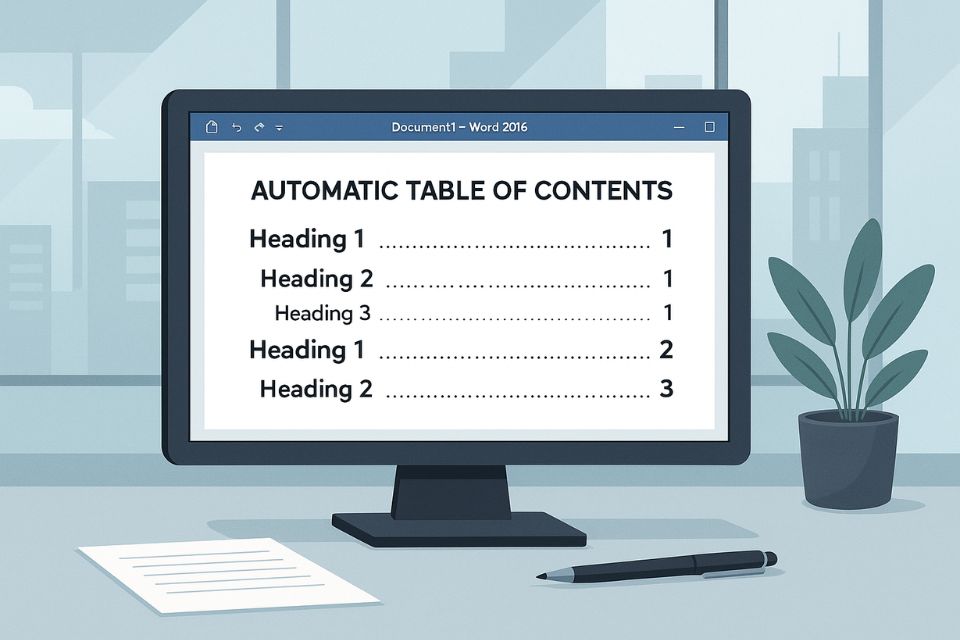 CÁCH TẠO MỤC LỤC TỰ ĐỘNG (TOC) TRONG WORD 2016 21