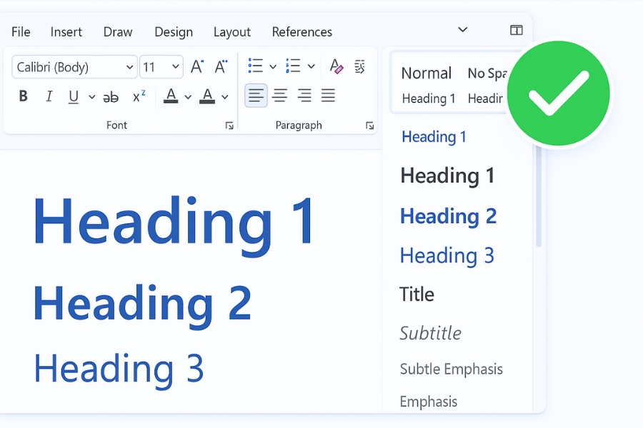 Cách Định Dạng Heading Chuẩn Trong Word 365