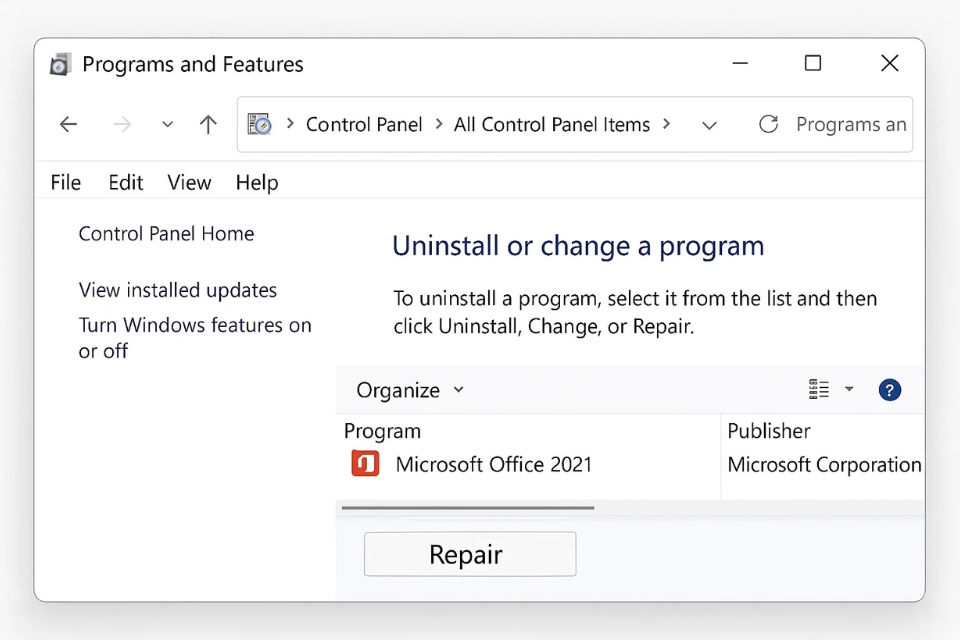 Cách khắc phục lỗi Office 2021 bị treo ‘Not Responding’ 11