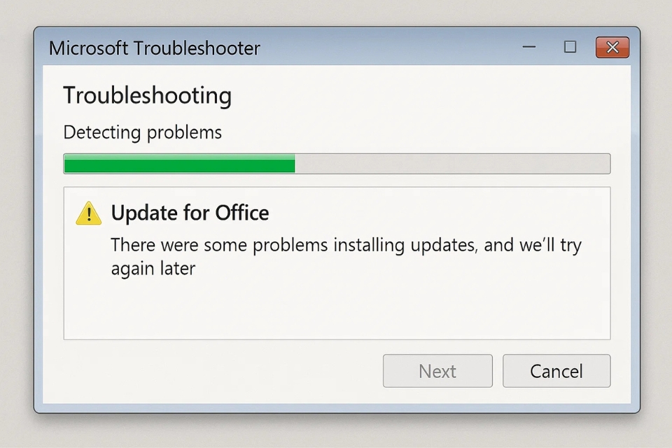 Cách khắc phục lỗi không cập nhật được Office 2010 4
