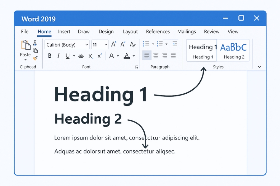 Cách sử dụng Mục lục tự động TOC trong Word 2019