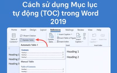 Cách sử dụng Mục lục tự động (TOC) trong Word 2019