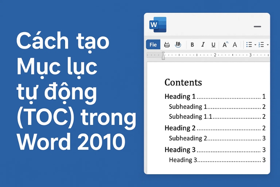 Cách tạo Mục lục tự động (TOC) trong Word 2010 – hướng dẫn dễ hiểu, tự nhiên như người thật chỉ nhau