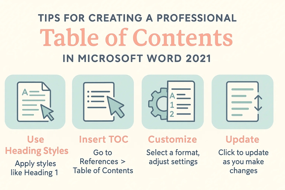 Cách tạo Mục lục tự động (TOC) trong Word 2021: Hướng dẫn thân thiện, dễ hiểu và… cực kỳ hữu ích! 4 Cách tạo Mục lục tự động (TOC) trong Word 2021: Hướng dẫn thân thiện, dễ hiểu và… cực kỳ hữu ích! 4