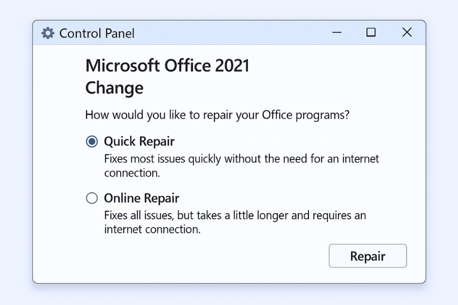 Hướng Dẫn Sửa Lỗi Office 2021 Not Responding
