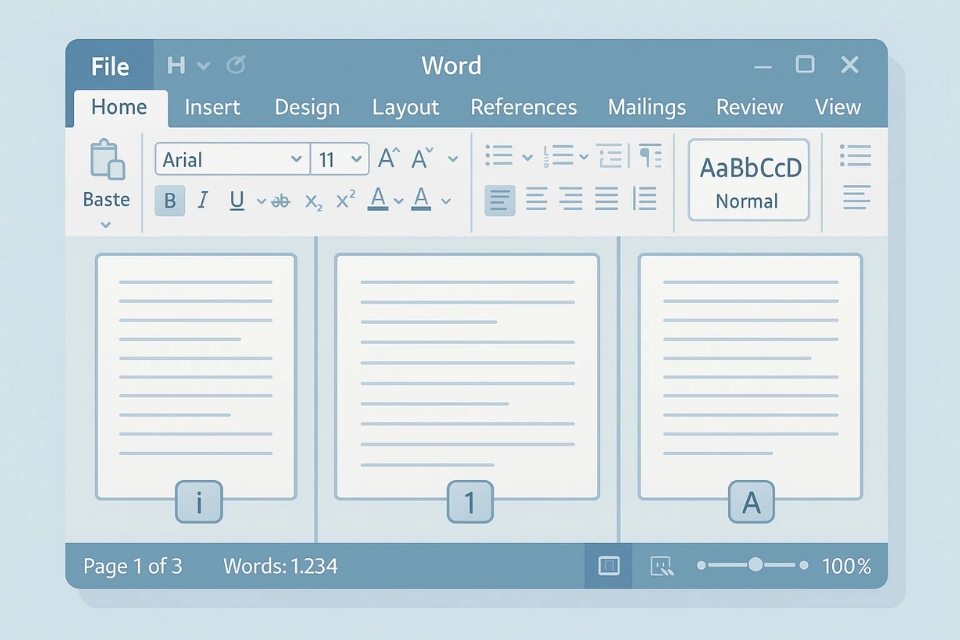 Hướng dẫn đánh số trang khác nhau cho từng section trong Word 2016 4