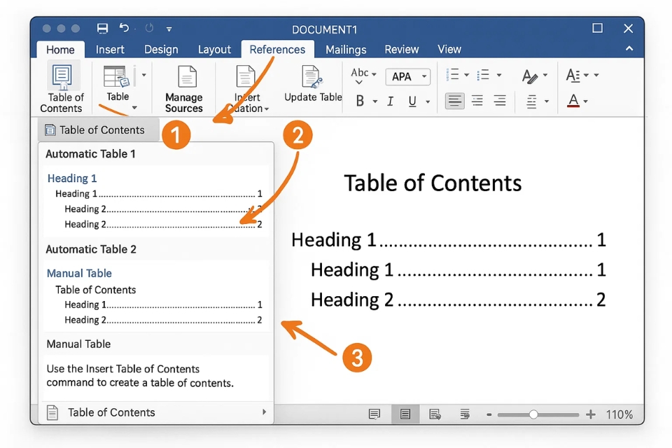 Hướng dẫn tạo Mục lục tự động (TOC) trong Word 2016 – đơn giản mà “xịn sò”