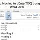 MẸO WORD TẠO MỤC LỤC TỰ ĐỘNG (TOC) TRONG WORD 2010 35
