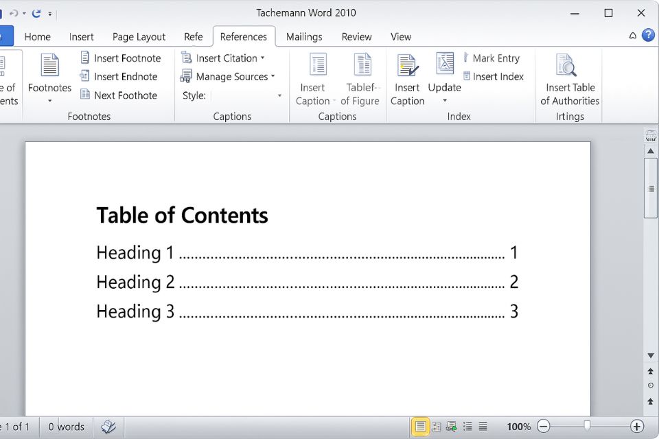 MẸO WORD TẠO MỤC LỤC TỰ ĐỘNG (TOC) TRONG WORD 2010 14