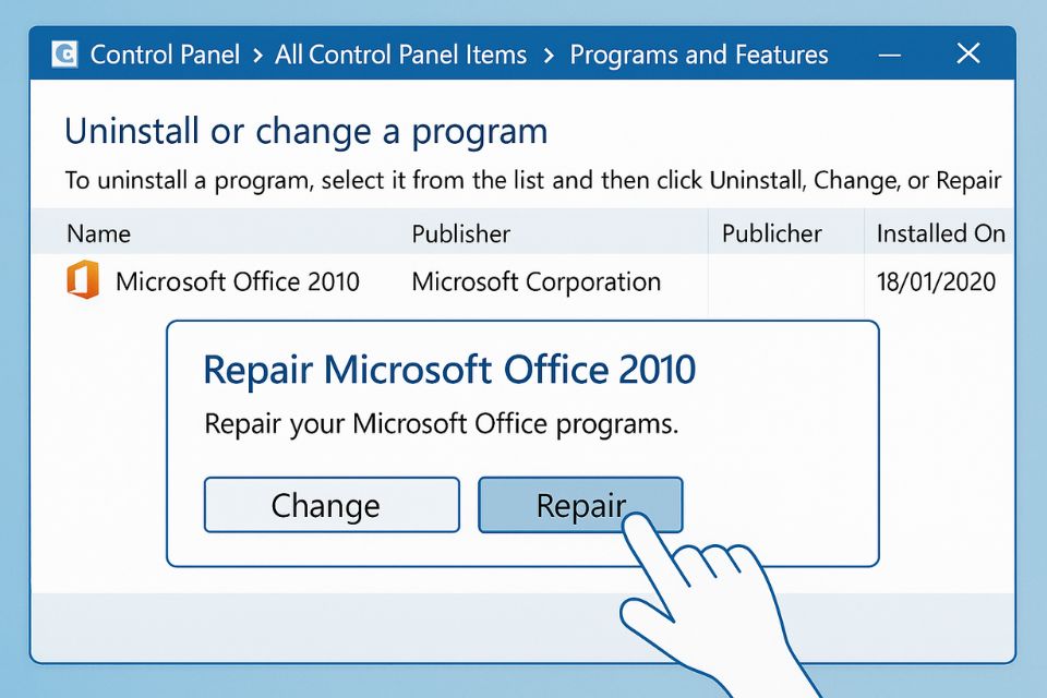 Sửa lỗi “Microsoft Office 2010 Not Responding”: 12