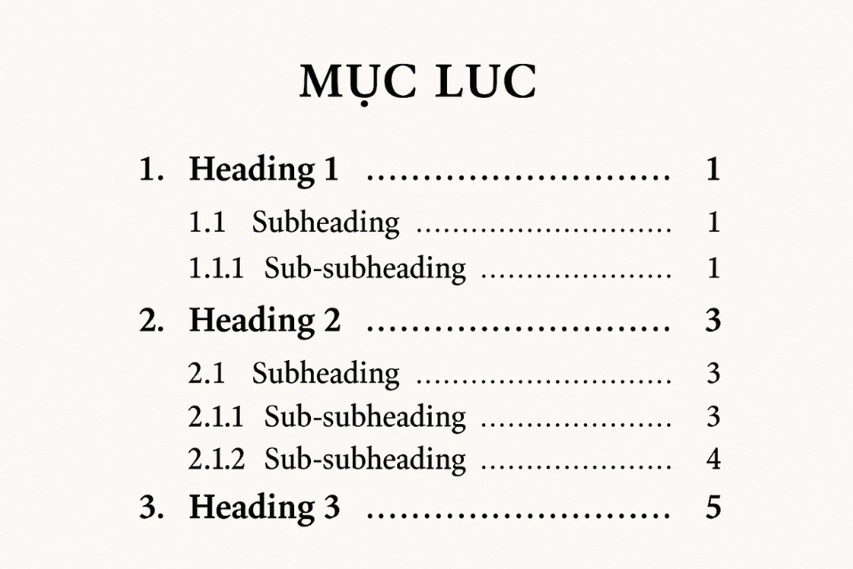 Thủ thuật tạo Mục lục tự động (TOC) trong Word 2010 7