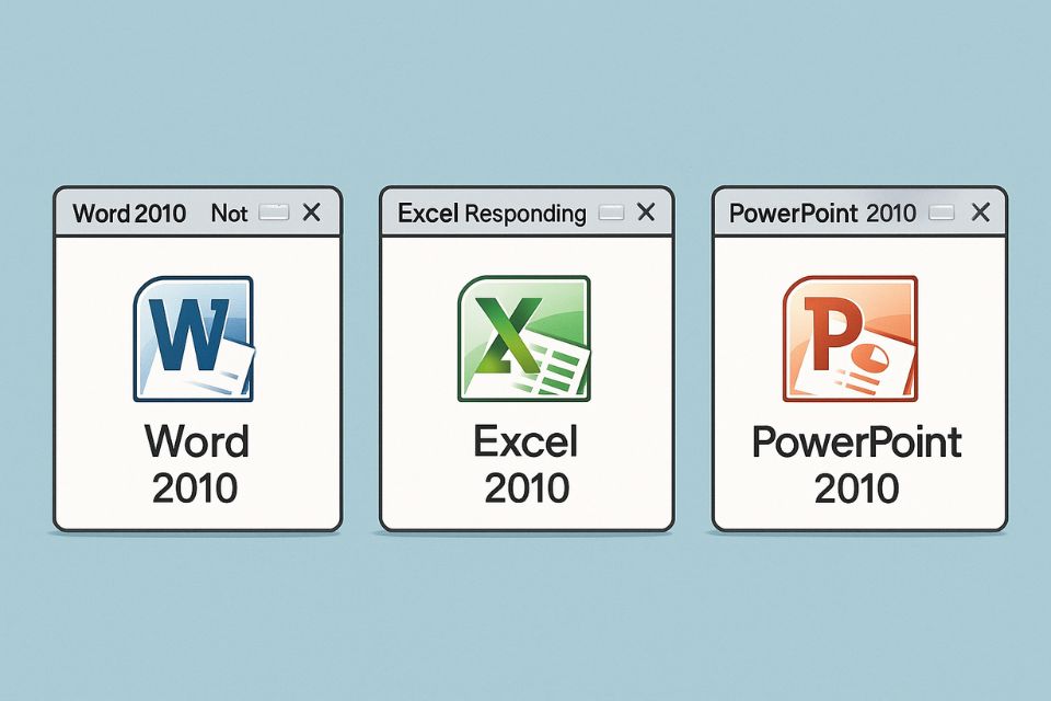 Lỗi ứng dụng not responding Office 2010 10