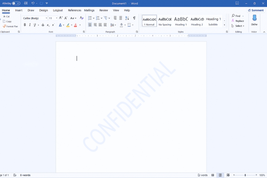 Cách Thực Hiện Watermark & Chèn Nền Mờ Trong Word 2019 – Nhỏ Nhưng Nâng Tầm Tài Liệu! 1 Cách Thực Hiện Watermark & Chèn Nền Mờ Trong Word 2019