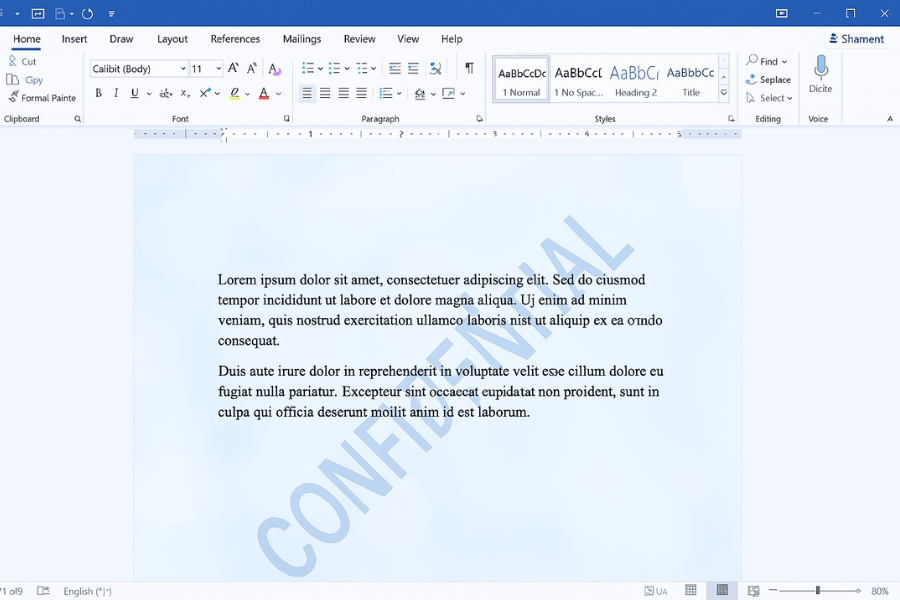 Cách Thực Hiện Watermark & Chèn Nền Mờ Trong Word 2019 – Nhỏ Nhưng Nâng Tầm Tài Liệu!