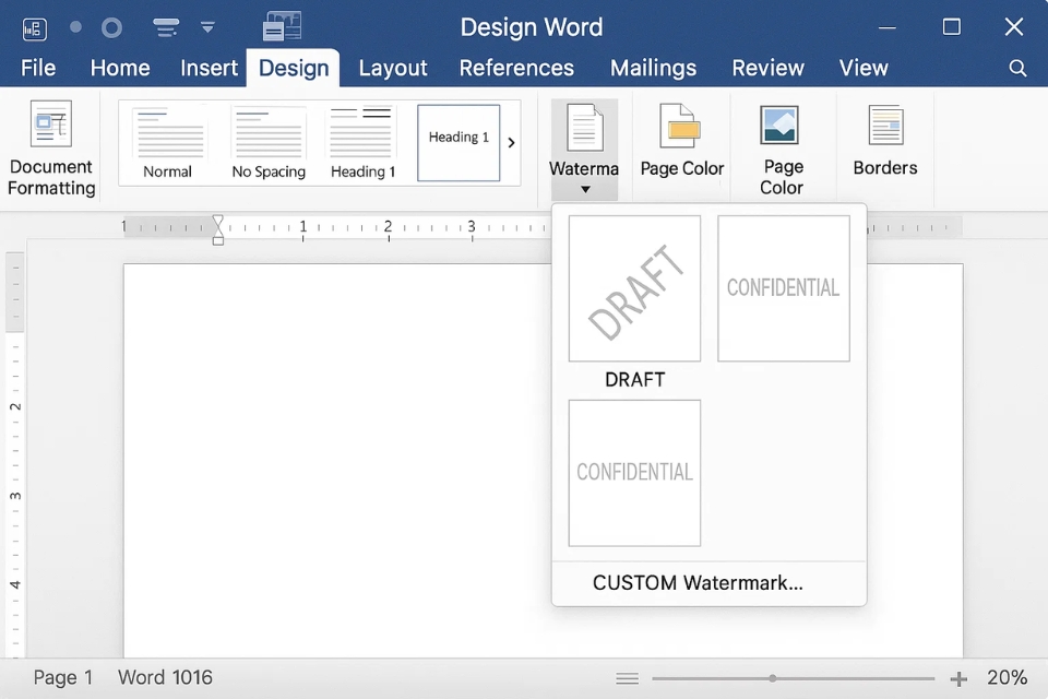 Cách làm Watermark và nền mờ trong Word 2016: thêm một chút “mờ ảo” cho tài liệu nhìn chuyên nghiệp hẳn 5 Cách làm Watermark và nền mờ trong Word 2016: thêm một chút “mờ ảo” cho tài liệu nhìn chuyên nghiệp hẳn 5