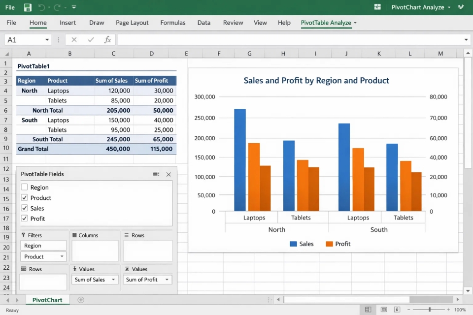 Cách sử dụng PivotTable để tổng hợp dữ liệu trong Excel 2019 6