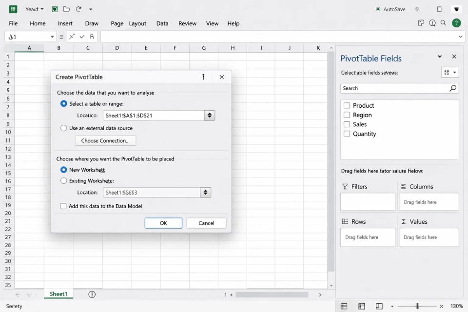 Cách sử dụng PivotTable để tổng hợp dữ liệu trong Excel 2021 5