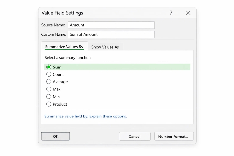 Cách sử dụng PivotTable để tổng hợp dữ liệu trong Excel 365 4
