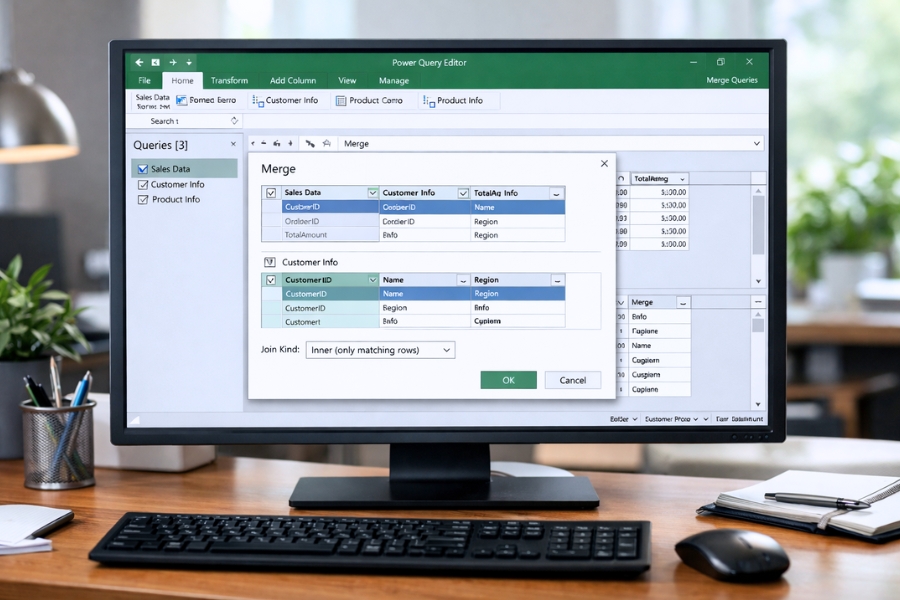 Cách sử dụng Power Query để hợp nhất bảng trong Excel 2016 5 Cách sử dụng Power Query để hợp nhất bảng trong Excel 2016