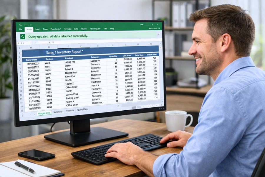 Cách sử dụng Power Query để hợp nhất bảng trong Excel 2016 8 Cách sử dụng Power Query để hợp nhất bảng trong Excel 2016