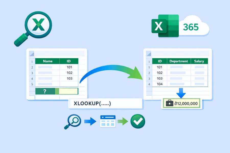 Cách sử dụng XLOOKUP trong Excel 365