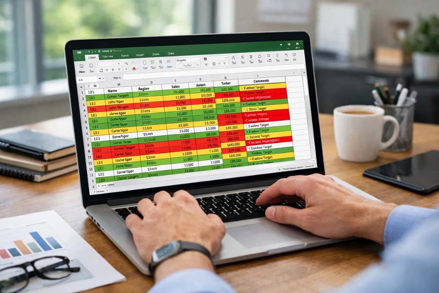 Cách thực hiện Conditional Formatting để tìm dữ liệu trùng lặp trong Excel 365 8