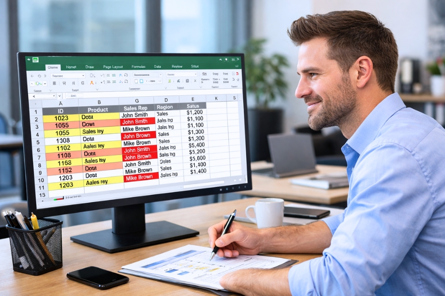 Cách thực hiện Conditional Formatting để tìm trùng lặp trong Excel 2016 – nhìn phát là thấy liền 8 Cách thực hiện Conditional Formatting để tìm trùng lặp trong Excel 2016