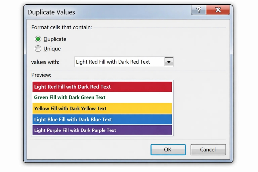 Cách thực hiện Conditional Formatting tìm trùng lặp trong Excel 2010 – Dễ hơn bạn nghĩ! 7
