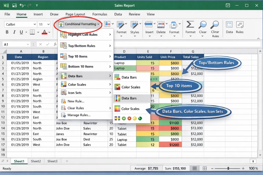 Cách thực hiện Conditional Formatting tìm trùng lặp trong Excel 2019 – Đơn giản hơn bạn nghĩ rất nhiều 5 Cách thực hiện Conditional Formatting tìm trùng lặp trong Excel 2019 – Đơn giản hơn bạn nghĩ rất nhiều 5